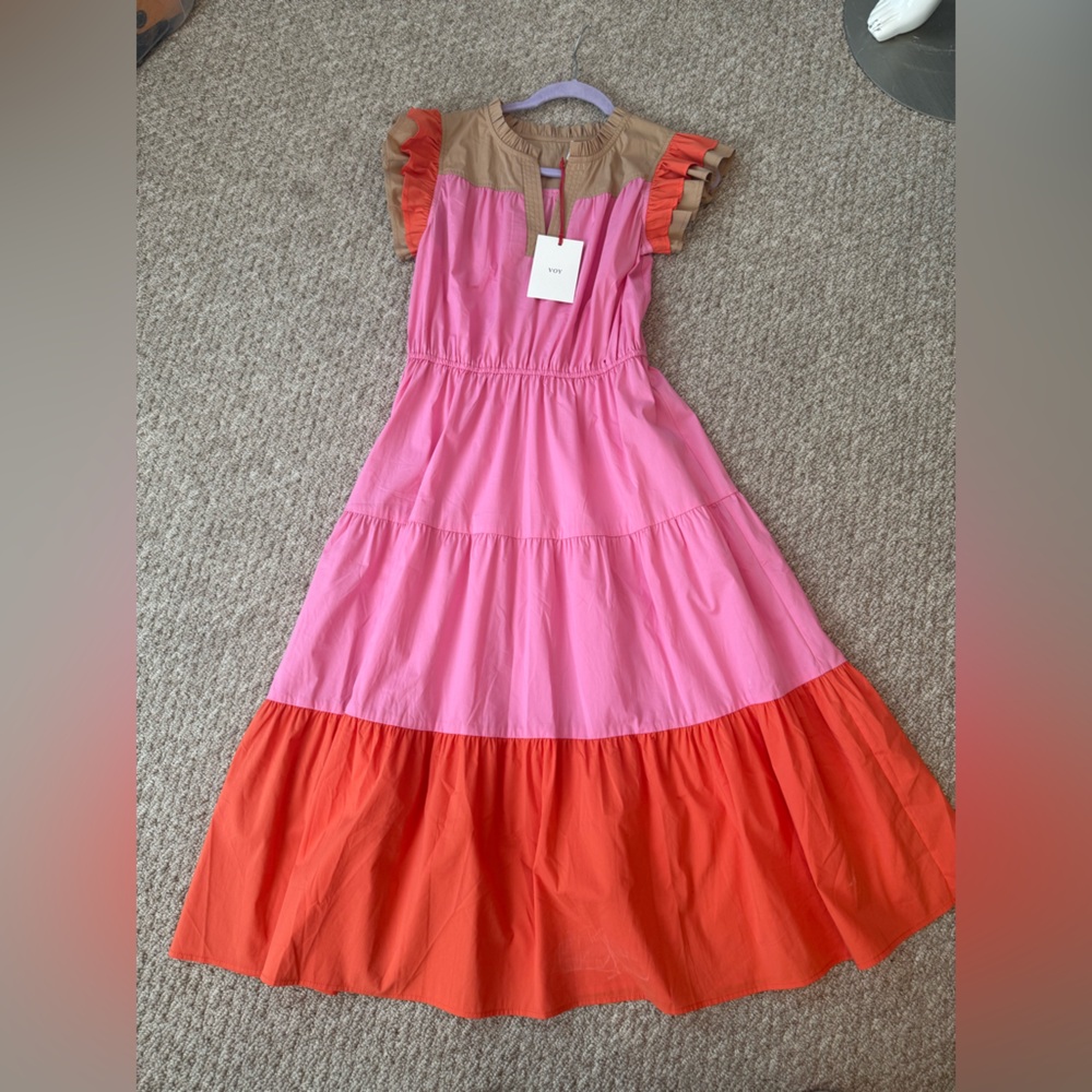 VOY- Vibrant Orange maxi dress
